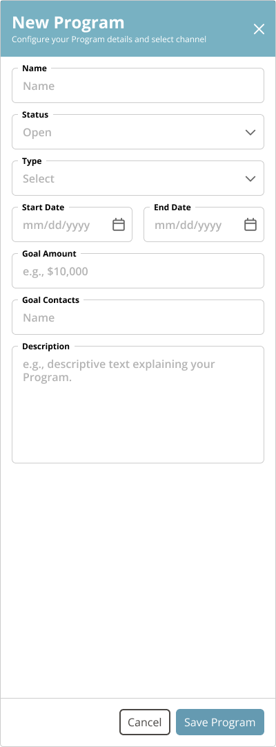 Add campaign form