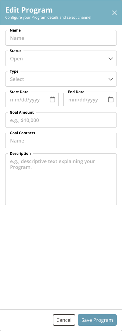 Edit campaign form