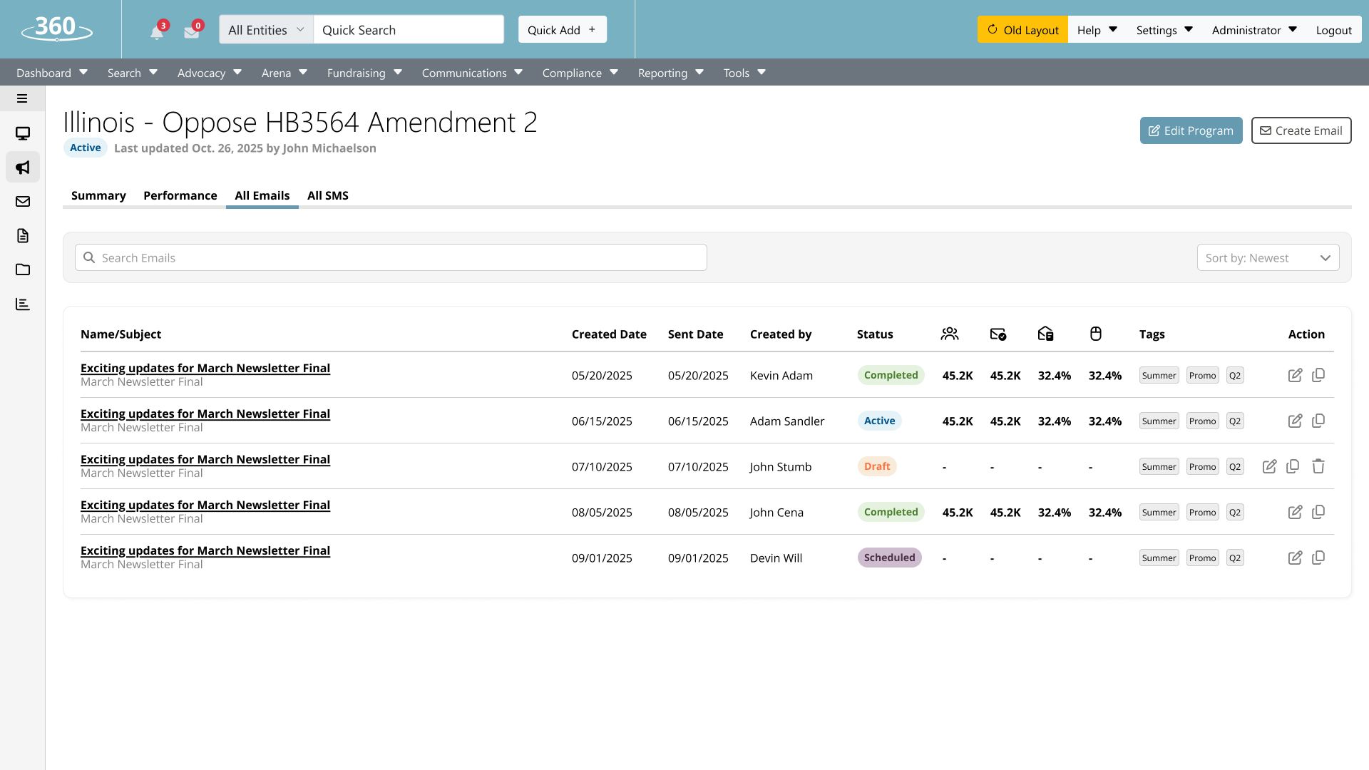 Email composition editor